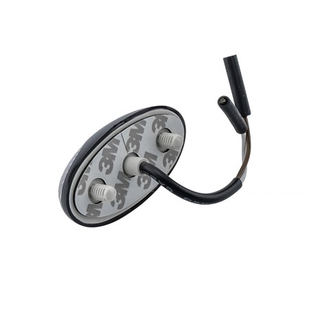 White Front Outline Marker – Chrome (2-Pin Harness Connector)